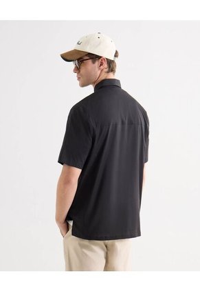 Camisa Para Hombre Manga Corta Con Bolsillo Cuello Casual M Color Negro Marca Seven Seven #45012170