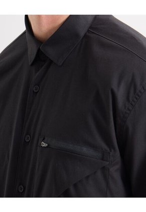 Camisa Para Hombre Manga Corta Con Bolsillo Cuello Casual M Color Negro Marca Seven Seven #45012170