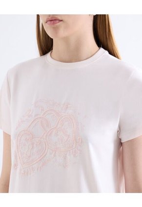 Camiseta Con Bordado  Para Mujer Rosa Seven Seven