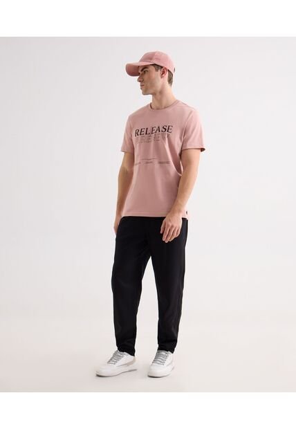 Camiseta Para Hombre Manga Corta Cuello Redondo Color Rosado Marca Seven Seven #45092742