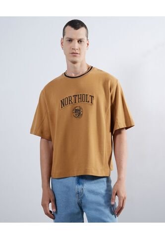 Camiseta Para Hombre Manga Corta Color Amarillo  Marca Seven Seven #45092581 Seven Seven