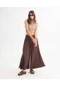 Crop Top Cuello Polo  Para Mujer Café Seven Seven de Seven Seven