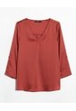 Camisa De Mangas Con Olanes   Para Mujer Rojo Seven Seven de Seven Seven