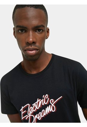 Camiseta Para Hombre Manga Corta Color Negro Marca Seven Seven #45092005