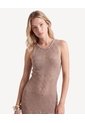 Camisa De Cuello Clásico   Para Mujer Taupe Seven Seven de Seven Seven