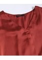 Camisa De Mangas Con Olanes   Para Mujer Rojo Seven Seven de Seven Seven