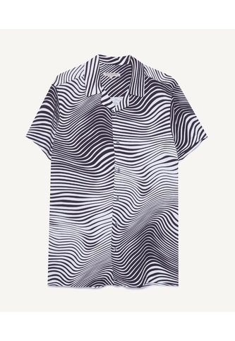 Camisa Para Hombre Manga Corta  Color Negro Marca Seven Seven #45011929 Seven Seven