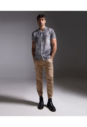 Camisa Para Hombre Manga Corta  Color Negro Marca Seven Seven #45011929