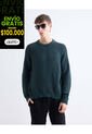 Saco Tejido Acanalado  Para Hombre Verde Seven Seven de Seven Seven