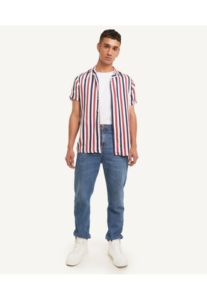 Camisa Para Hombre Manga Corta  Color Azul  Marca Seven Seven #45011739