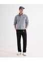 Camisa Para Hombre Manga Larga Sin Bolsillo Cuello Casual M Color Gris Marca Seven Seven #45012153 de Seven Seven