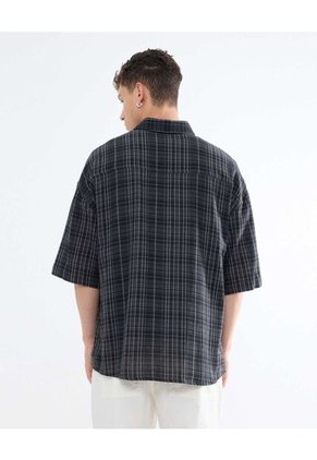 Camisa Para Hombre Manga Corta  Color Gris Oscuro Marca Seven Seven #45012086