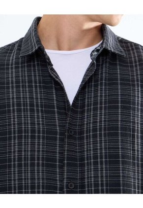 Camisa Para Hombre Manga Corta  Color Gris Oscuro Marca Seven Seven #45012086