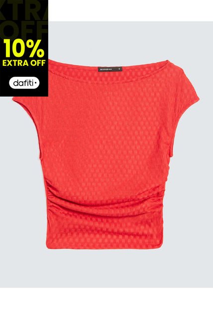 Camiseta Para Mujer Manga Corta Cuello Redondo Color Rojo Marca Seven Seven #28096301