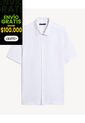Camisa Regular Manga Corta  Para Hombre Crudo Seven Seven de Seven Seven