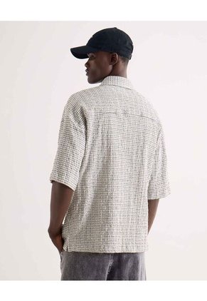 Camisa Para Hombre Manga Corta Sin Bolsillo Cuello Casual M Color Gris Marca Seven Seven #45012190