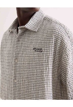 Camisa Para Hombre Manga Corta Sin Bolsillo Cuello Casual M Color Gris Marca Seven Seven #45012190