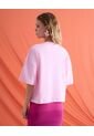 Camiseta Oversize Estampada  Para Mujer Rosa Seven Seven de Seven Seven