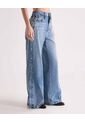 Jean Wide Leg Con Botones Laterales  Para Mujer Azul Seven Seven de Seven Seven