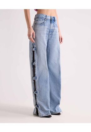 Jean  Para Mujer Wide-Leg Color Azul Marca Seven Seven #28168326