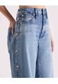 Jean Wide Leg Con Botones Laterales  Para Mujer Azul Seven Seven de Seven Seven