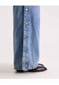 Jean Wide Leg Con Botones Laterales  Para Mujer Azul Seven Seven de Seven Seven