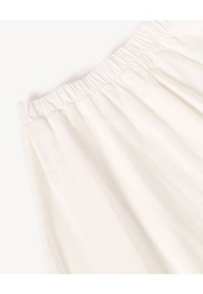 Falda De Bloque Con Bordado  Para Mujer Crudo Seven Seven