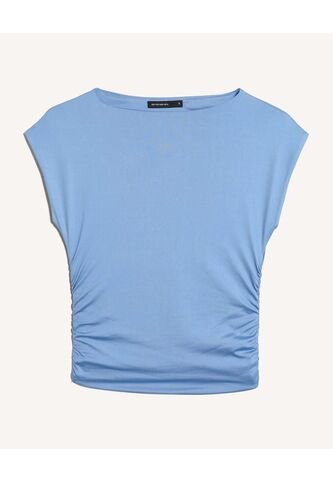 Camiseta Drapeado Lateral  Para Mujer Azul Seven Seven Seven Seven
