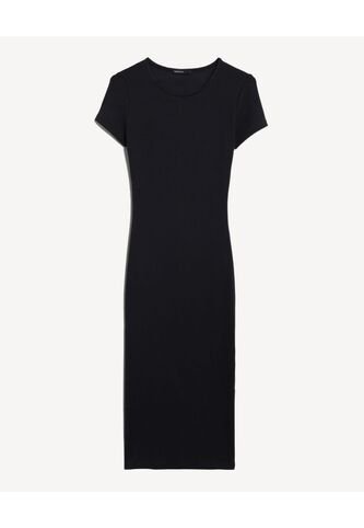 Vestido Midi Slim Minimal  Para Mujer Negro Seven Seven Seven Seven