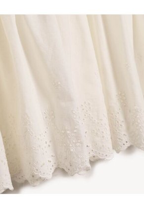 Falda De Bloque Con Bordado  Para Mujer Crudo Seven Seven