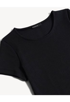 Vestido Midi Slim Minimal Para Mujer Negro Seven Seven