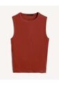 Camiseta Ajustada En Rib  Para Mujer Vino Seven Seven de Seven Seven
