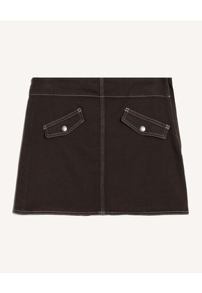 Falda Mini Con Bolsillos Para Mujer Azul Seven Seven