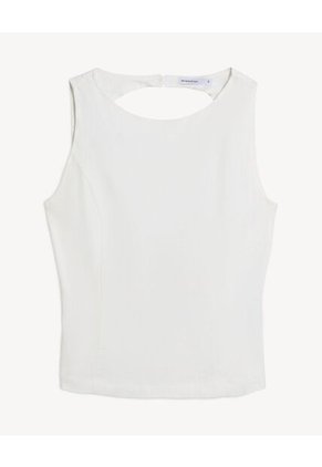 Blusa Con Escote En Espalda Para Mujer Marfil Seven Seven