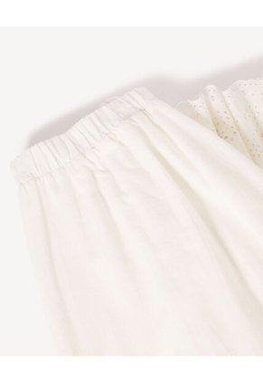 Falda De Bloque Con Bordado  Para Mujer Crudo Seven Seven