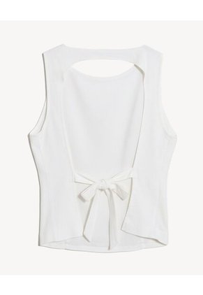 Blusa Con Escote En Espalda Para Mujer Marfil Seven Seven