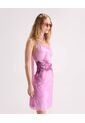 Vestido Estampado Con Bufanda  Para Mujer Rosa Seven Seven de Seven Seven