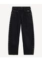 Jean Wide Leg Taches Laterales  Para Mujer Negro Seven Seven de Seven Seven