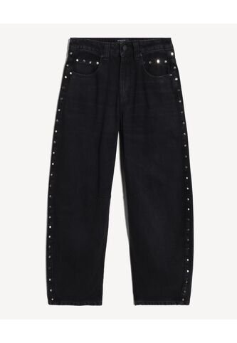 Jean Wide Leg Taches Laterales  Para Mujer Negro Seven Seven Seven Seven