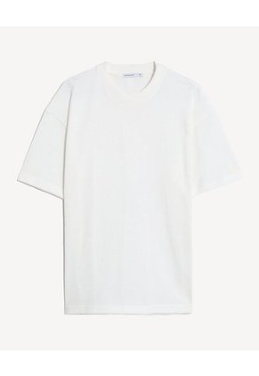 Camiseta Texturizada Manga Corta Para Hombre Hueso Seven Seven