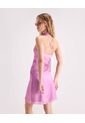 Vestido Estampado Con Bufanda  Para Mujer Rosa Seven Seven de Seven Seven