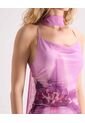Vestido Estampado Con Bufanda  Para Mujer Rosa Seven Seven de Seven Seven