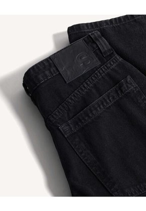 Jean Wide Leg Taches Laterales Para Mujer Negro Seven Seven