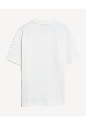 Camiseta Texturizada Manga Corta Para Hombre Hueso Seven Seven
