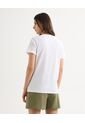 Camiseta Estampada Con Bordado  Para Mujer Crudo Seven Seven de Seven Seven