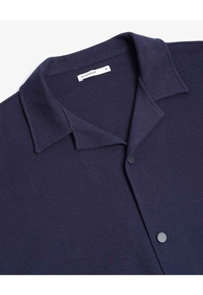 Camisa Para Hombre Sobrecamisa Manga Corta Color Azul Marca Seven Seven #45012163