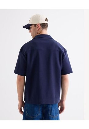 Camisa Para Hombre Sobrecamisa Manga Corta Color Azul Marca Seven Seven #45012163