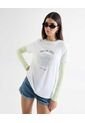 Camiseta Aplique Metalizado  Para Mujer Crudo Seven Seven de Seven Seven