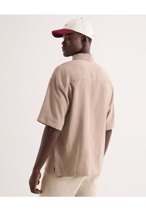 Camisa Para Hombre Manga Corta Con Bolsillo Cuello Casual M Color Café Marca Seven Seven #45012189