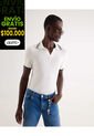 Polo Tejido Fit Regular  Para Hombre Crudo Seven Seven de Seven Seven